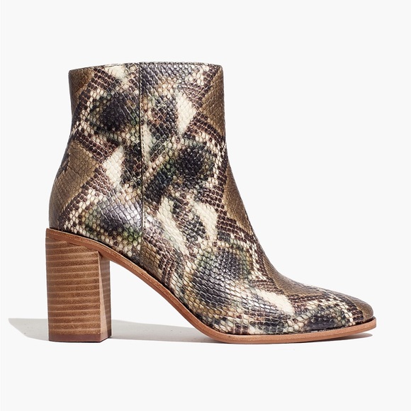 MADEWELL SIZE 9 The Greer Boot in Snake Embossed Leather mb828 - Picture 2 of 7
